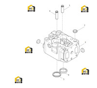 Головка блока с выпускным и впускным клапаном