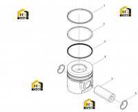 Поршень цилиндра в сборе