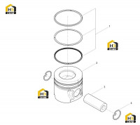 Поршень цилиндра в сборе