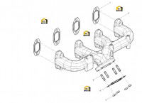 Коллектор выхлопной в сборе