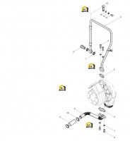 Патрубок масляный турбокомпрессора
