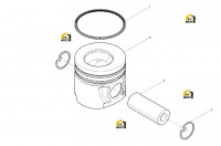 Поршень цилиндра в сборе