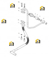 Труба масляная турбонагнетателя