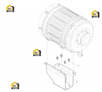 Крепление воздухозаборника