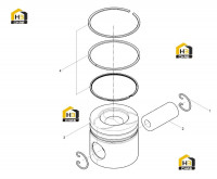 Поршень цилиндра в сборе