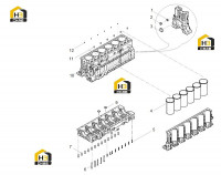 Узел блока цилиндров