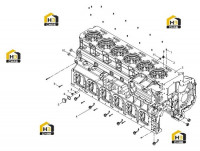 Узел блока цилиндров двигателя