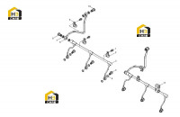 Группа масляных труб коромысла