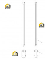 Штанга и стакан толкателя клапана двигателя