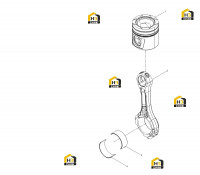 Шатун поршня в сборе