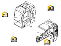 Кабина с комплектующими 47C1497 000