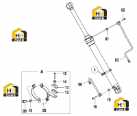 Цилиндр левый стрелы 10C1847(A)