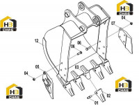 Комплектующие ковша 43C3463 000