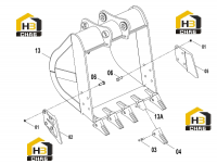 Комплектующие ковша 43C3470 000