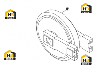 Колесо направляющее 33E0146(E)