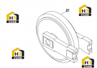 Колесо направляющее 33E0110(E)