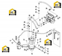 Система гидравлическая основная 15E0817(D)