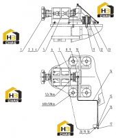 Крепление приводного вала 03E0106 000