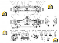 Ось передняя 01E0410 001