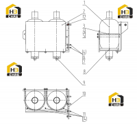 Узел установки тормозного аккумулятора заднего моста 15C0105 001