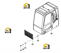Кабина (с отделкой и ограждением) 47C1115 000