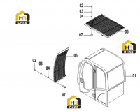 Кабина (с отделкой и ограждением) 47C1368 000