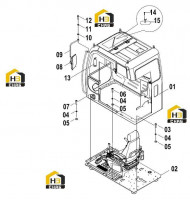 Кабина в сборе 41E0416 000