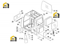 Комплектующие кабины 47C1153(A)
