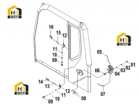Комплектующие кабины 47C1153(С)