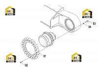 Колесо ведущее 33E0091(Е)