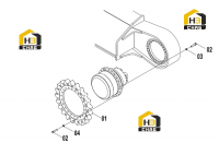 Колесо ведущее 33E0099(Е)