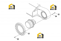 Колесо ведущее 33E0158(Е)