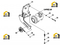 Кронштейн компрессора в сборе 46C3351 002