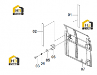 Дверь левая 48C1613 000
