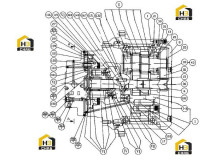 Двигатель шагающий и редуктор 11C0264 003 (часть 1)
