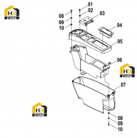 Подлокотник правый 34C1389 001
