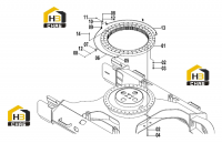Подшипник поворотный в сборе 33E0157(B)