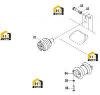 Ролик гусеничный 33E0090(С)