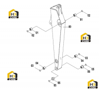 Стержень ковшовый 43C0257 002