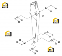 Стержень ковшовый 43C2398 002