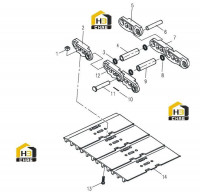 Узел гусеничный в сборе 25C0721 000