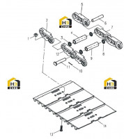 Узел гусеничный 25C0695 002