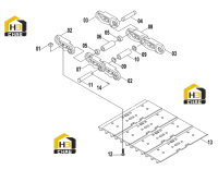 Узел гусеничный 25C0700 001