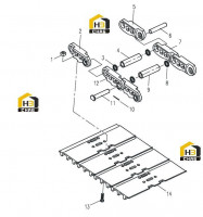 Узел гусеничный 25C0712 000