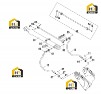 Узел трубопровода ковшового цилиндра 11E0486(A)