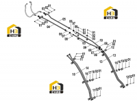 Узел трубопроводный цилиндра стрелы 11E0543(D)