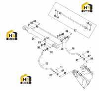 Узел трубопроводный ковшового цилиндра 11E0543(A)