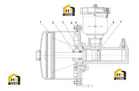 Цилиндр тормозной XZ50K-3510002 (860117735)