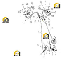 Соединения трубок гидравлических к цилиндрам