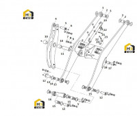 Механизм рычажный с комплектующими